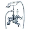 Burlington Anglesey Wall Mounted Bath Shower Mixer with Straight Valves & S Adjuster