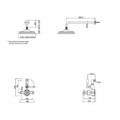 Burlington Avon Exposed Thermostatic Shower Kit with AirBurst Shower Head