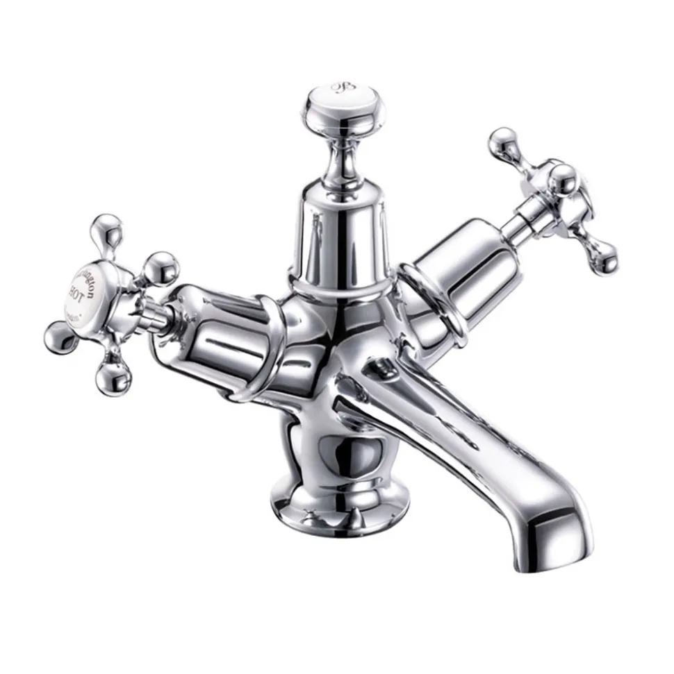 Burlington Claremont Basin Mixer Tap with High Central Indice & Waste