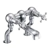 Burlington Claremont Deck Mounted Bath Filler Tap with Straight Valves