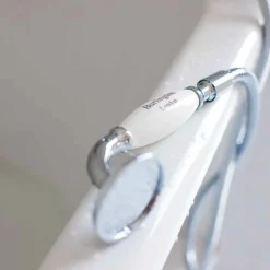 Burlington Claremont Regent Tall Wall Mounted Bath Shower Mixer with Straight Valves