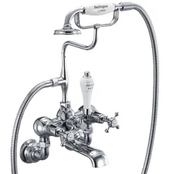 Burlington Claremont Wall Mounted Straight Bath Shower Mixer with S Adjuster