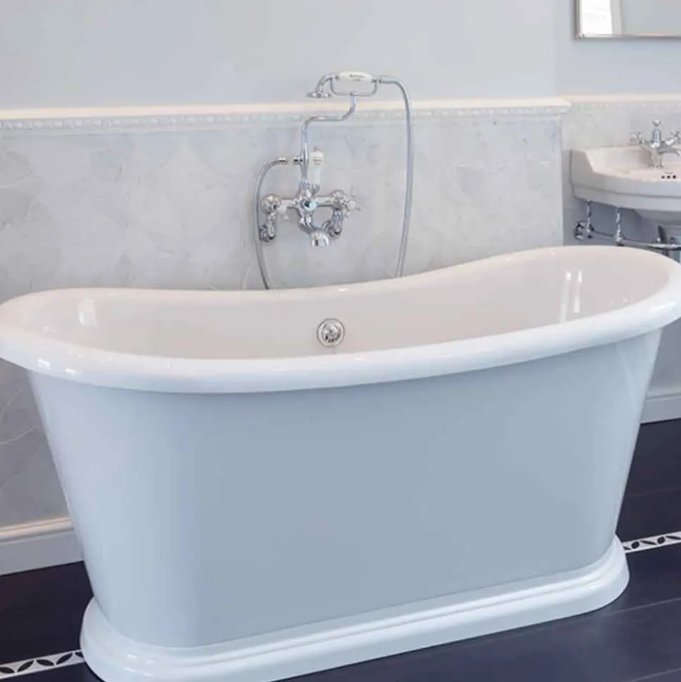 Burlington Claremont Wall Mounted Straight Bath Shower Mixer with S Adjuster