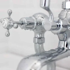 Burlington Claremont Wall Mounted Straight Bath Shower Mixer with S Adjuster