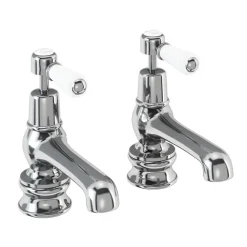 Burlington Kensington Deck Mounted Bath Pillar Taps