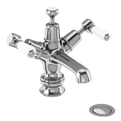 Burlington Kensington Regent Basin Mixer Tap with High Central Indice & Waste