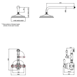 Burlington Stour Exposed Thermostatic Shower Kit with AirBurst Shower Head