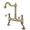 Butler & Rose Alba Traditional Kitchen Bridge Mixer - Antique Brass