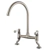 Butler & Rose Barbier Traditional Kitchen Bridge Mixer - Brushed Nickel