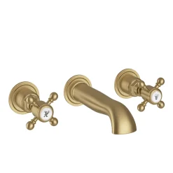 Butler & Rose Beatrice Brushed Brass Wall Mounted Basin Mixer Tap