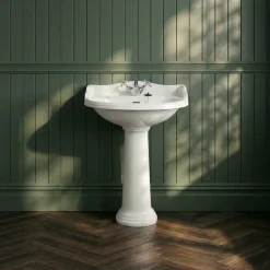 Butler & Rose Benedict 600mm Full Pedestal & Basin - 1 Tap Hole