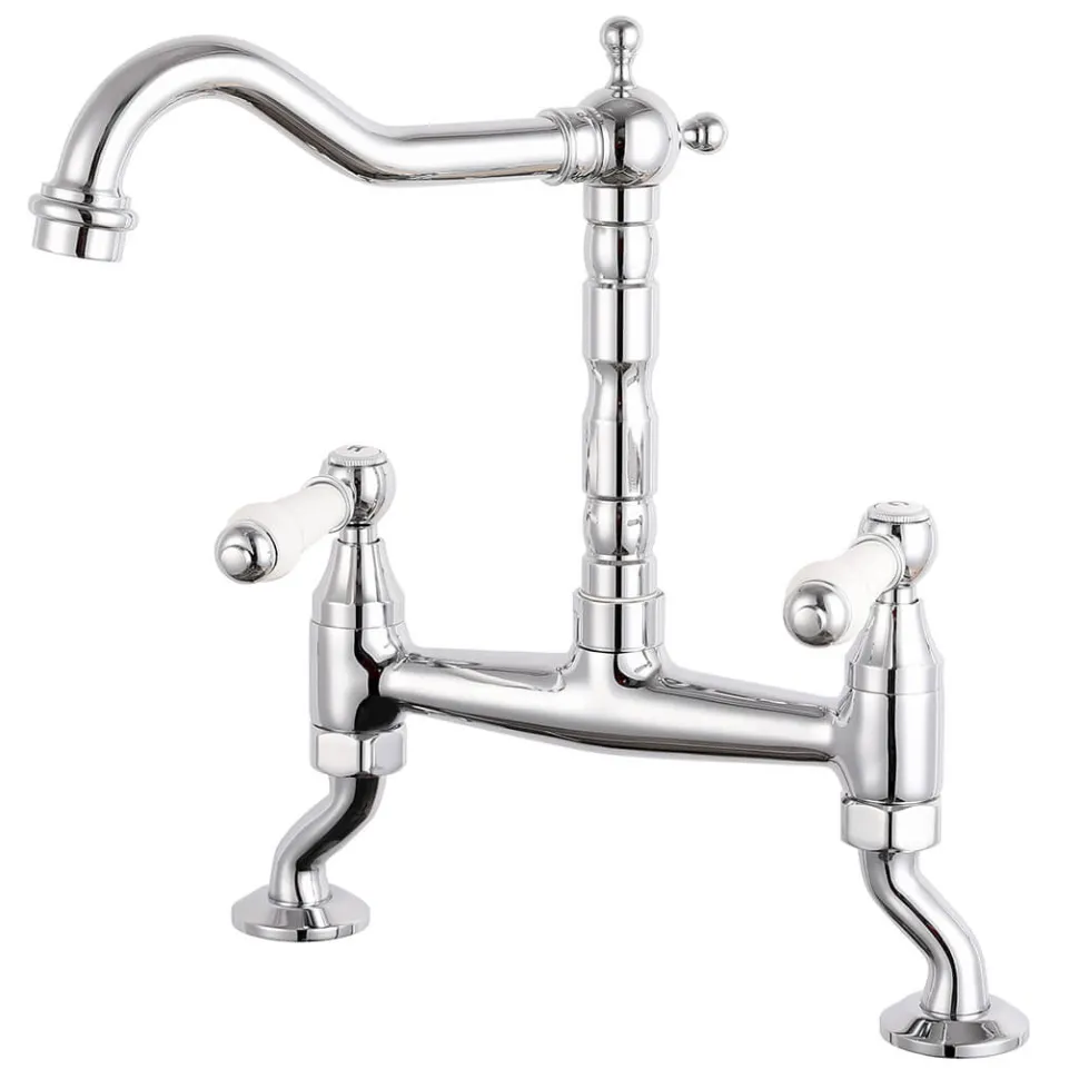 Butler & Rose Carlton Traditional Kitchen Bridge Mixer - Lever Handles