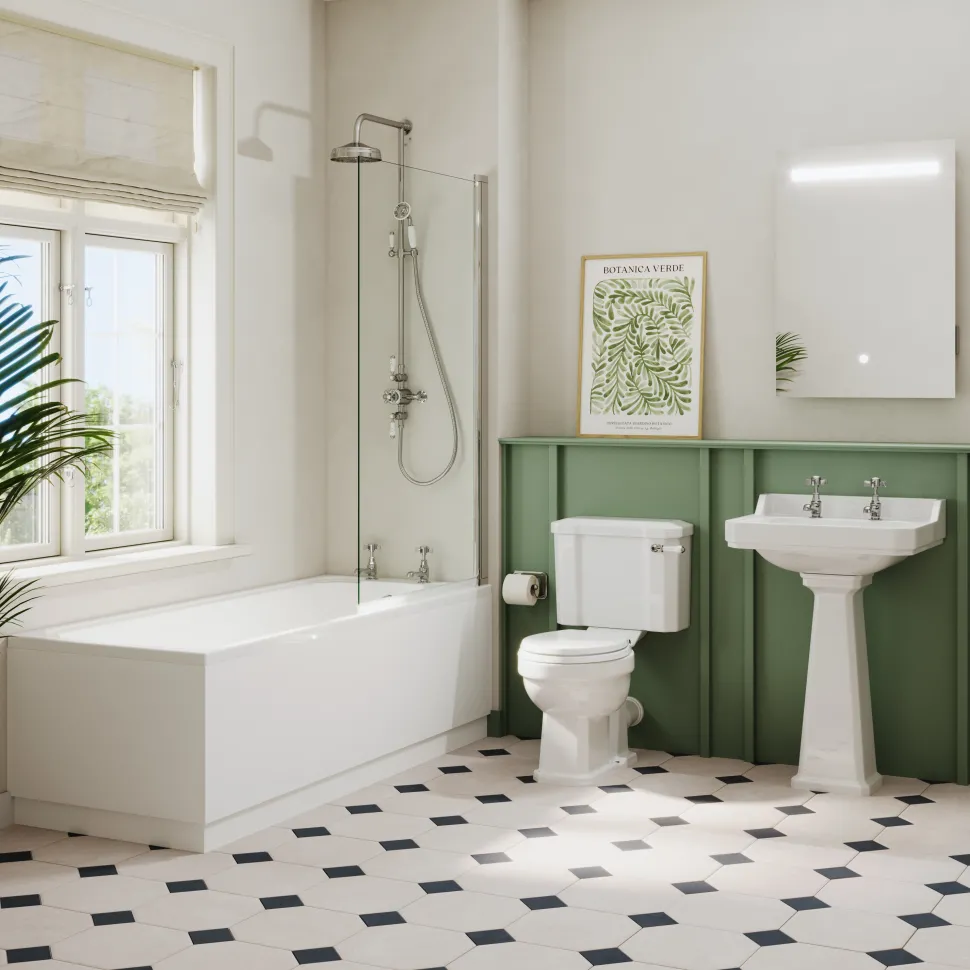 Butler & Rose Catherine Bathroom Suite with Shower Bath