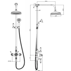 Butler & Rose Catherine Bathroom Suite with Shower Bath