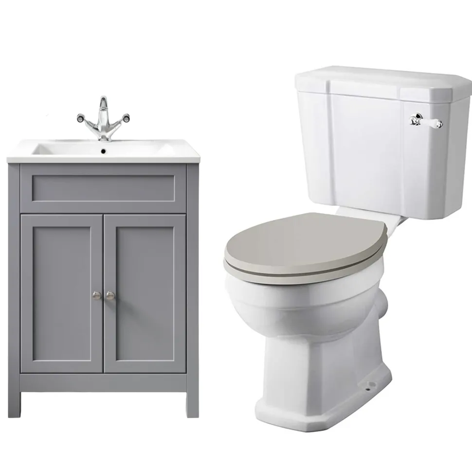 Butler & Rose Catherine Bathroom Suite with Vanity Unit & Close Coupled Toilet (Excluding Seat)