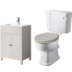 Butler & Rose Catherine Bathroom Suite with Vanity Unit & Close Coupled Toilet (Excluding Seat)