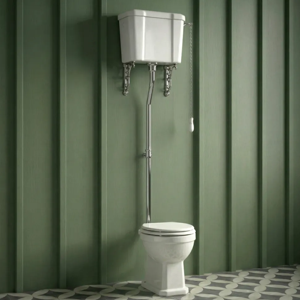Butler & Rose Catherine High Level Toilet with Pan, Cistern & Flush Pipe Kit