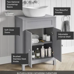 Butler & Rose Catherine 600mm Floorstanding Vanity Unit & Countertop