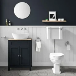 Butler & Rose Catherine 600mm Floorstanding Vanity Unit with Country Oak-Effect Countertop