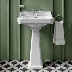 Butler & Rose Catherine 600mm Full Pedestal & Basin - 1 Tap Hole