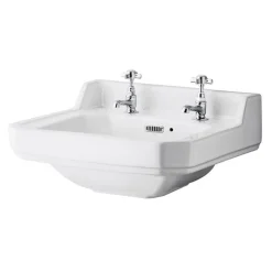 Butler & Rose Catherine 500mm Full Pedestal & Basin - 2 Tap Hole
