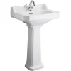 Butler & Rose Catherine 560mm Full Pedestal & Basin - 1 Tap Hole