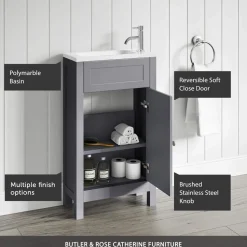 Butler & Rose Catherine Traditional 460mm Cloakroom Vanity Unit with Basin