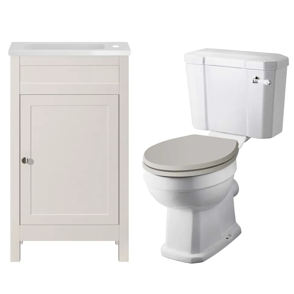 Butler & Rose Catherine Traditional Cloakroom Toilet & Vanity Unit Bathroom Suite