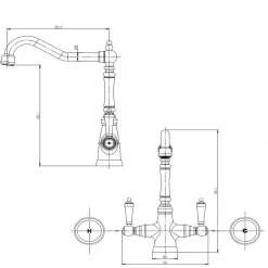 Butler & Rose Cecily Traditional Mono Kitchen Mixer Tap