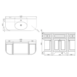 Butler & Rose Charlotte 1200mm Floorstanding Vanity Unit & Basin