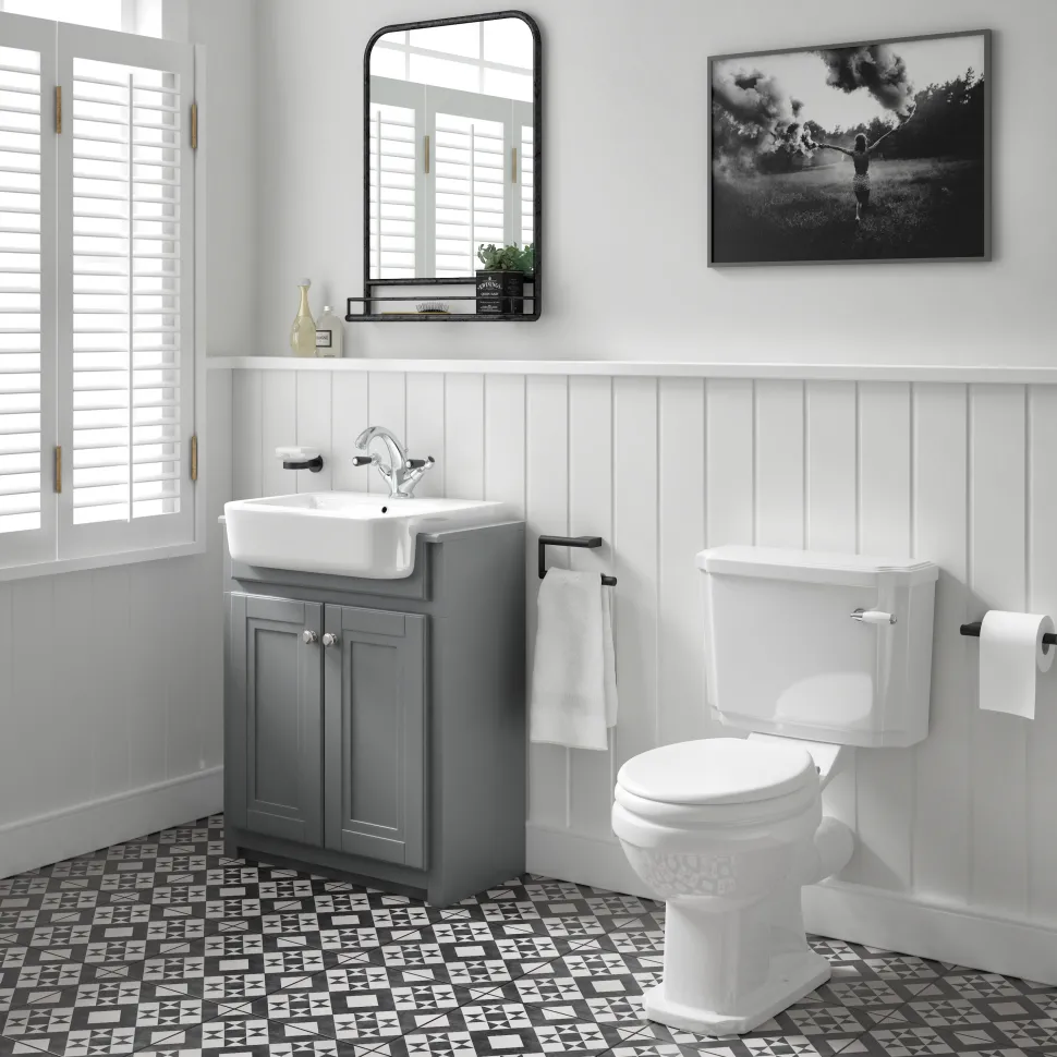 Butler & Rose Darcy Traditional Floorstanding Vanity Unit with Belfast Basin