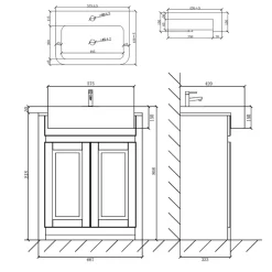 Butler & Rose Darcy Traditional Floorstanding Vanity Unit with Belfast Basin
