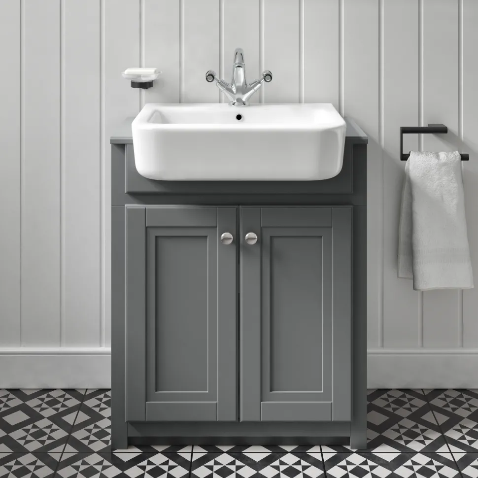 Butler & Rose Darcy Traditional Floorstanding Vanity Unit with Belfast Basin