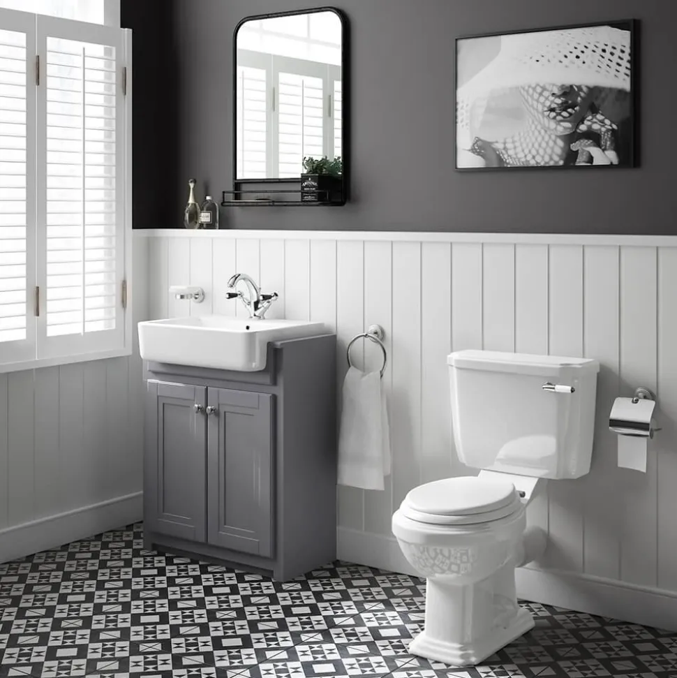 Butler & Rose Darcy Traditional Close Coupled Toilet (Excluding Seat)