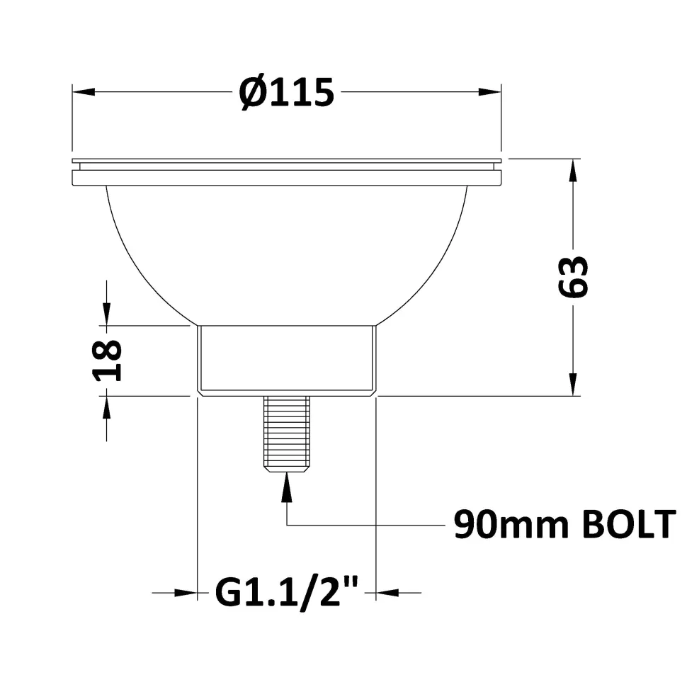 Butler & Rose Deep Basket Strainer Waste for Ceramic Sinks
