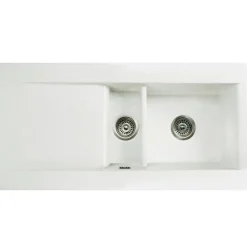 Butler & Rose Dream 1.5 Bowl White Ceramic Fireclay Kitchen Sink & Victoria Traditional Kitchen Mixer Tap
