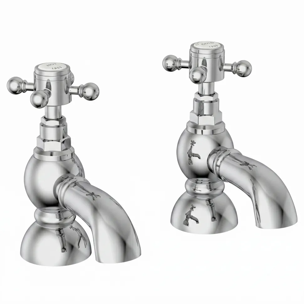 Butler & Rose Eliza Crosshead Bath Pillar Taps