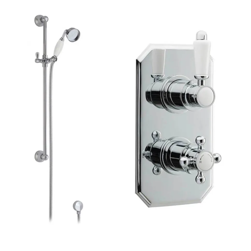 Butler & Rose Genevieve Concealed Thermostatic Shower Valve & Slide Rail Kit