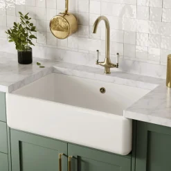 Butler & Rose Heavy Duty Large Belfast / Butler Ceramic Fireclay Kitchen Sink - 795 x 500mm