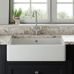 Butler & Rose Large Belfast / Butler Ceramic Fireclay Kitchen Sink - 795 x 500mm