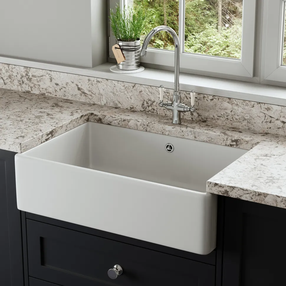Butler & Rose Large Belfast / Butler Ceramic Fireclay Kitchen Sink - 795 x 500mm