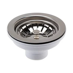 Butler & Rose 90mm Basket Strainer Kitchen Sink Waste - Chrome