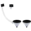 Butler & Rose 90mm Matt Black Basket Strainer Waste and Overflow Bundle for 1.5 & 2 Bowl Kitchen Sinks