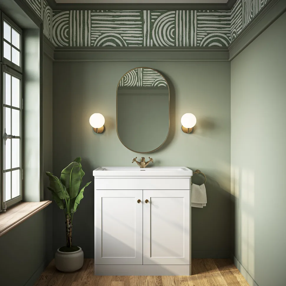 Butler & Rose Ophelia 800mm Floorstanding 2 Door Vanity Unit & Basin