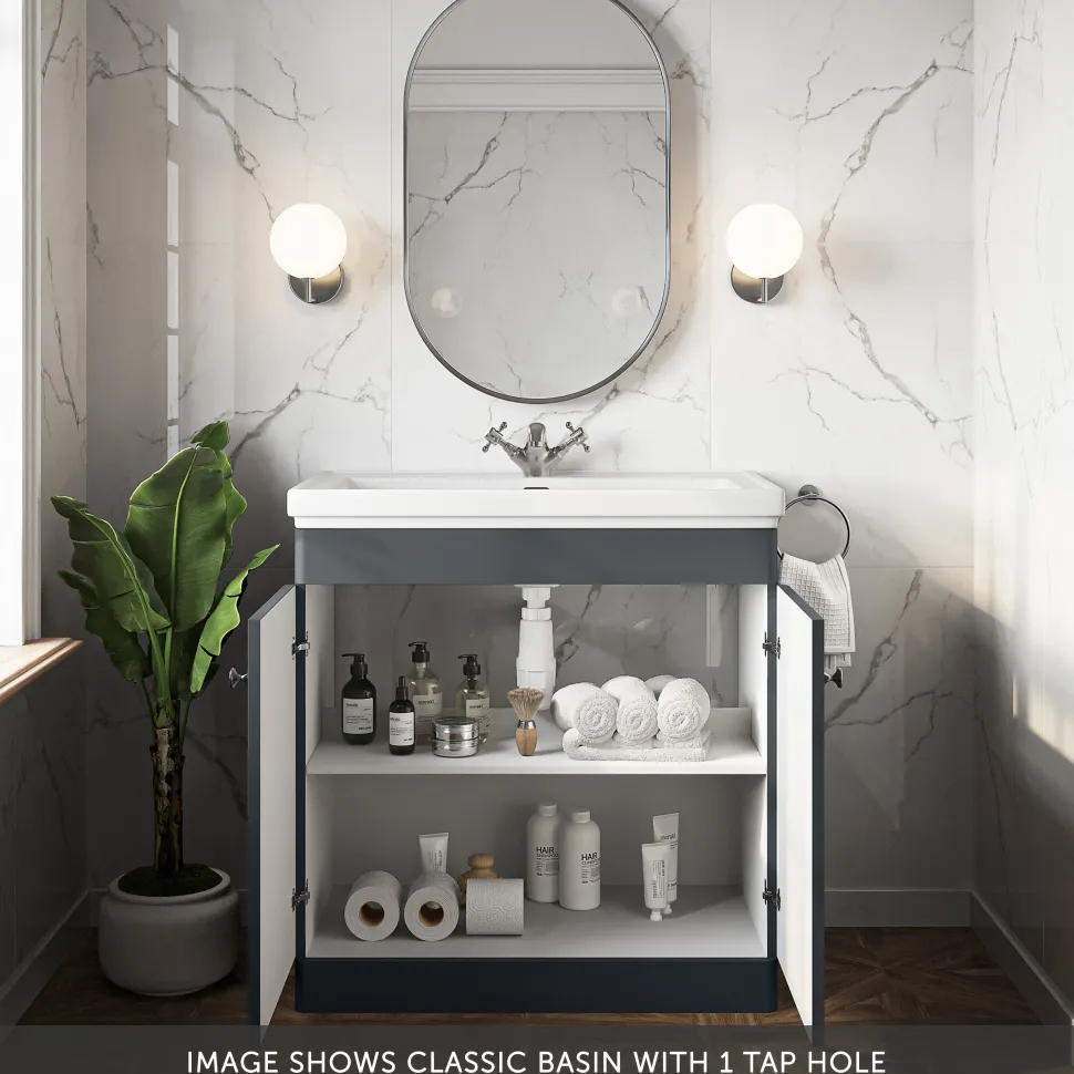 Butler & Rose Ophelia 800mm Floorstanding 2 Door Vanity Unit & Basin