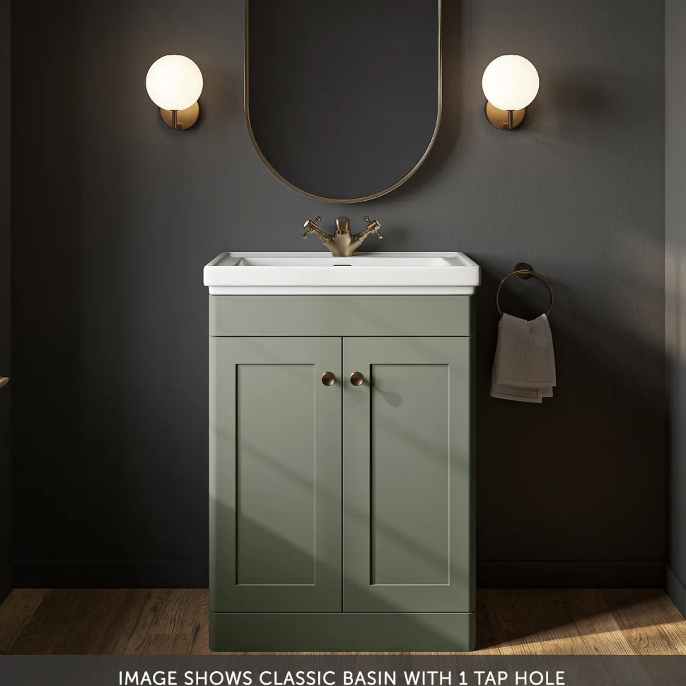 Butler & Rose Ophelia 600mm Floorstanding 2 Door Vanity Unit & Basin