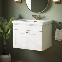 Butler & Rose Ophelia 600mm Wall Mounted 1 Drawer Vanity Unit & Basin