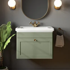 Butler & Rose Ophelia 600mm Wall Mounted 1 Drawer Vanity Unit & Basin
