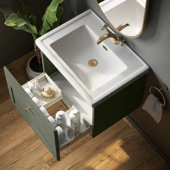 Butler & Rose Ophelia 600mm Wall Mounted 1 Drawer Vanity Unit & Basin