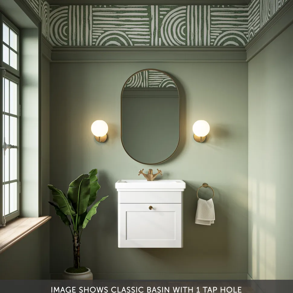 Butler & Rose Ophelia 500mm Wall Mounted 1 Drawer Vanity Unit & Basin